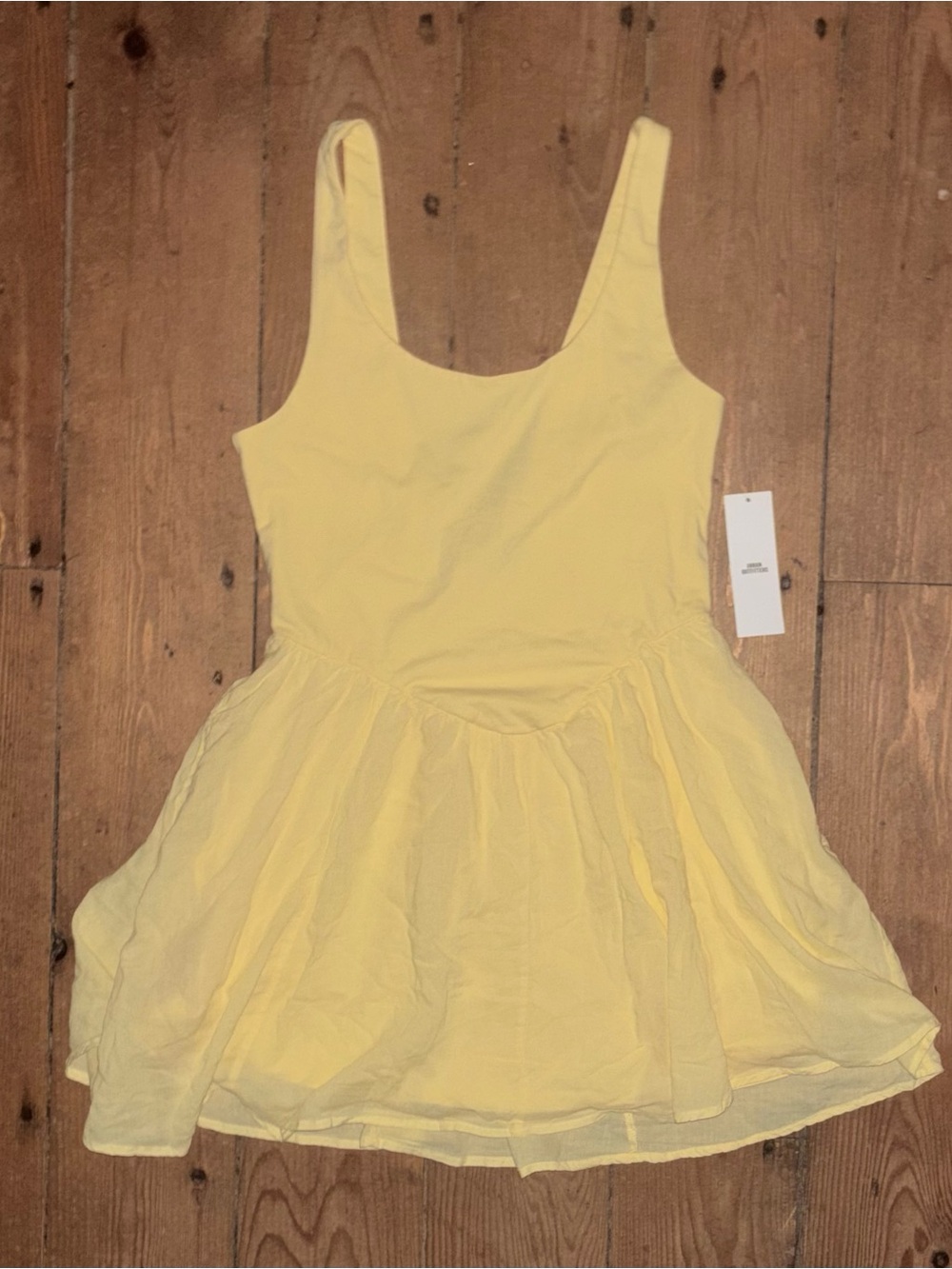 silence + noise Yellow Sleeveless Fit & Flare Mini Dress
